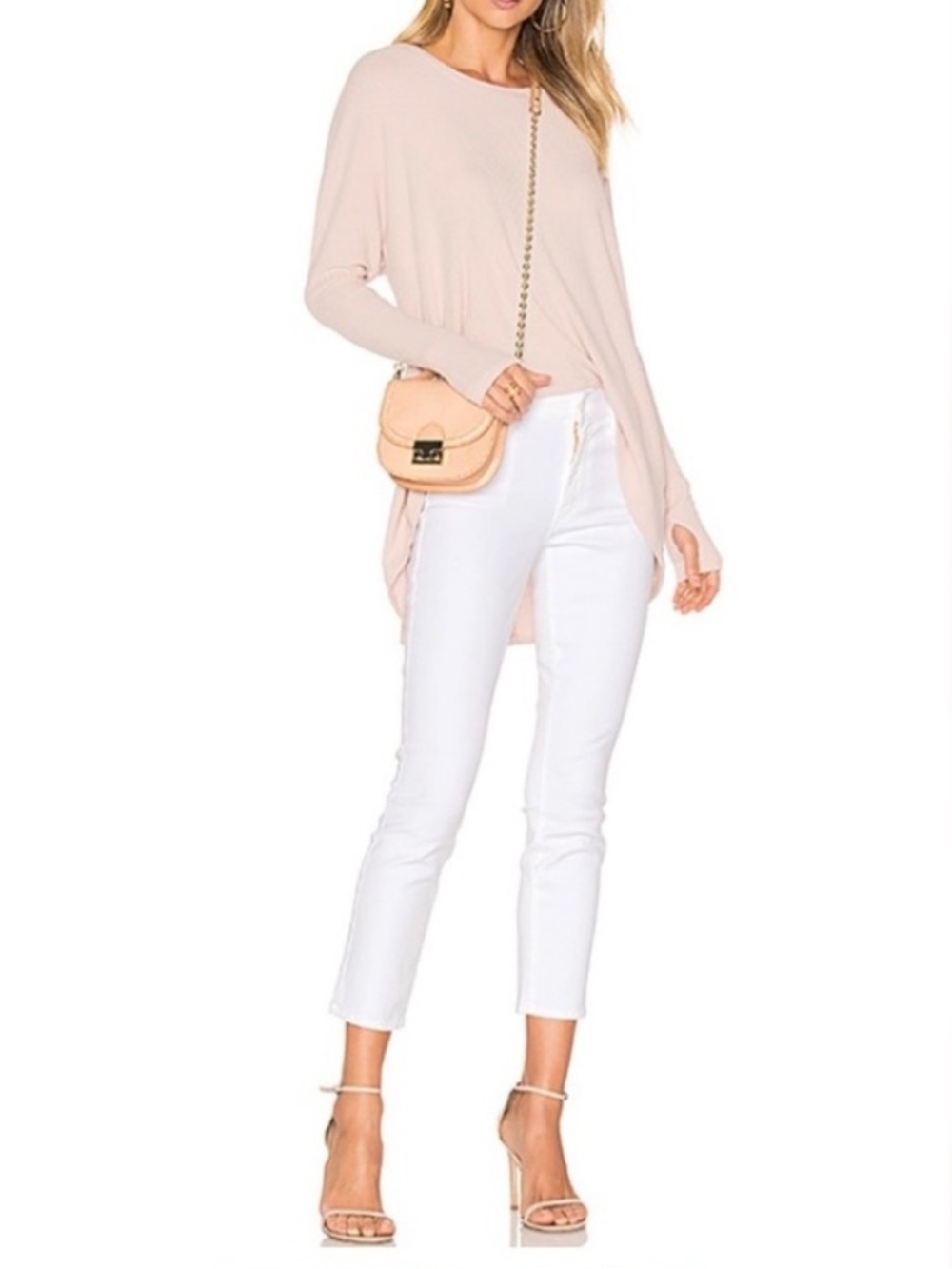New Mother The Looker Crop Jeans in Glass Slipper Wash Size 25